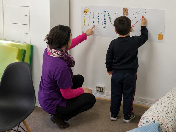 Grafomotricidad y trazos en pared