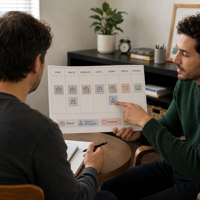 Sesión de psicoterapia individual para adultos