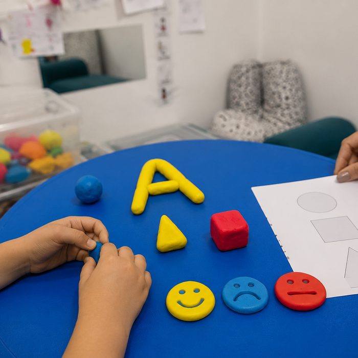 Trabajo con plasticina y caras de emociones