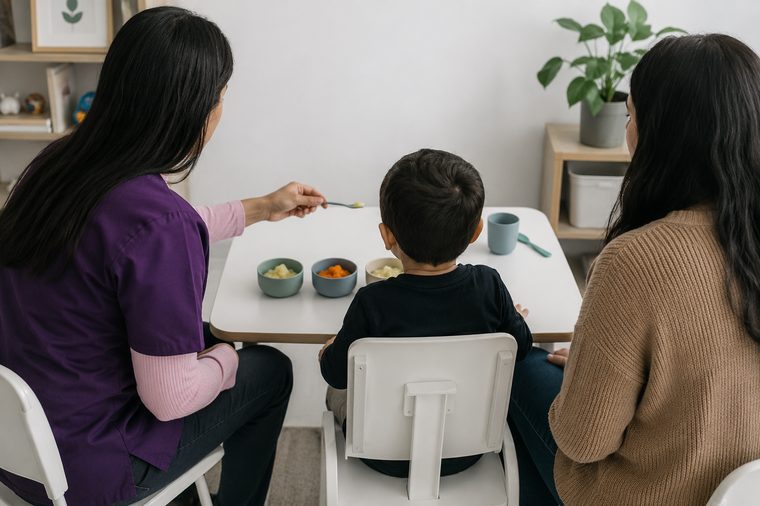 Trabajo de deglución y alimentación